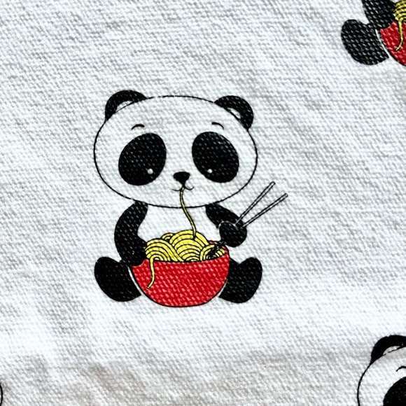 Cute Panda Reusable Tote Bag - Picture 3 of 7